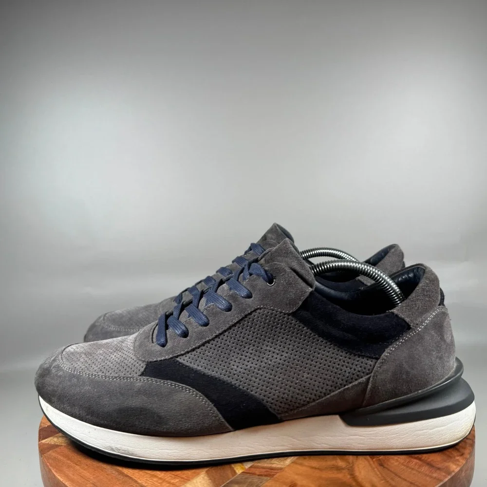 Johnston & Murphy Collection XC4 Prentiss Gray Suede Sneakers Mens 13 M
